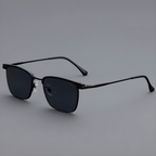 Stylish Rimless Sunglasses for Ultimate Sun Protection Black