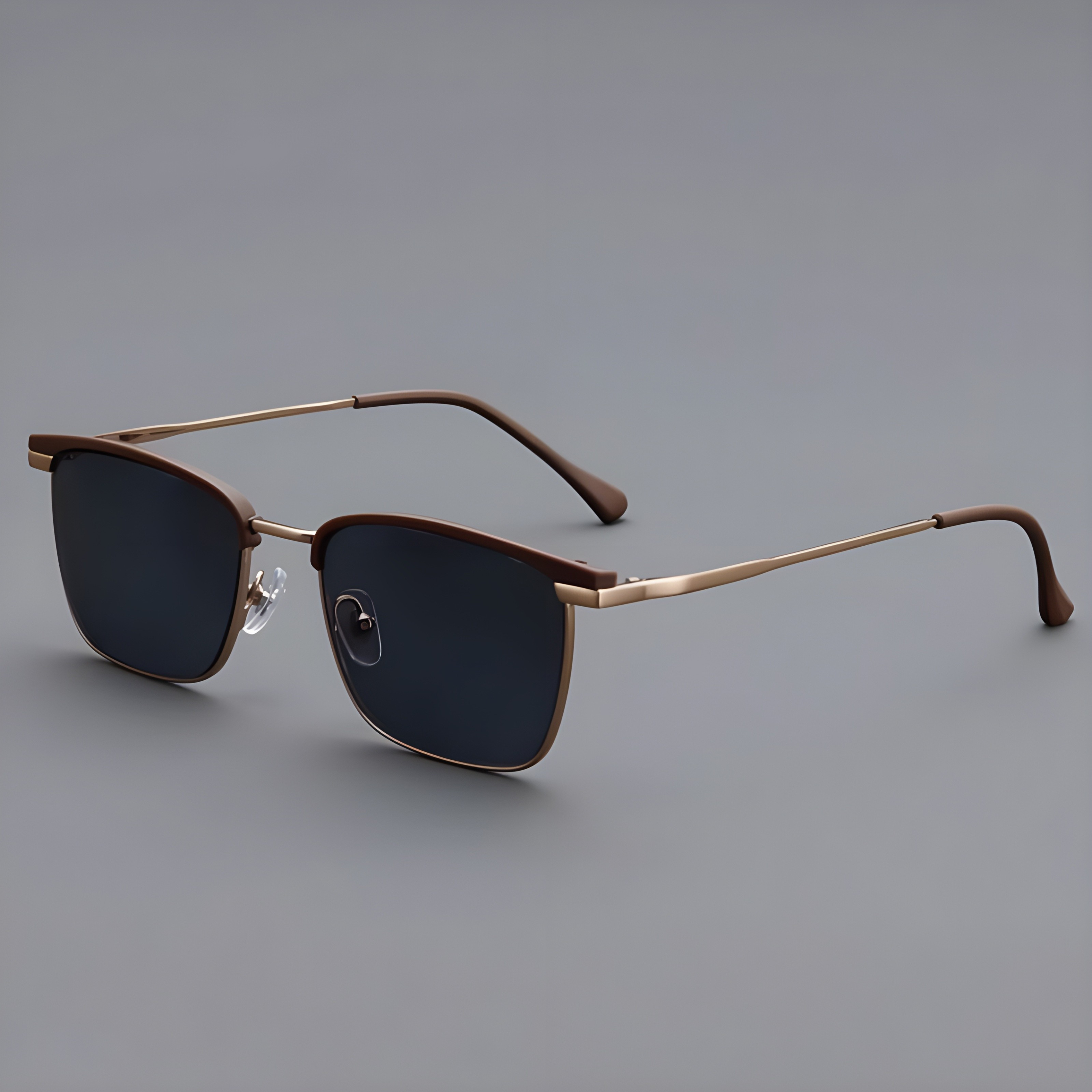 Stylish Rimless Sunglasses for Ultimate Sun Protection Brown