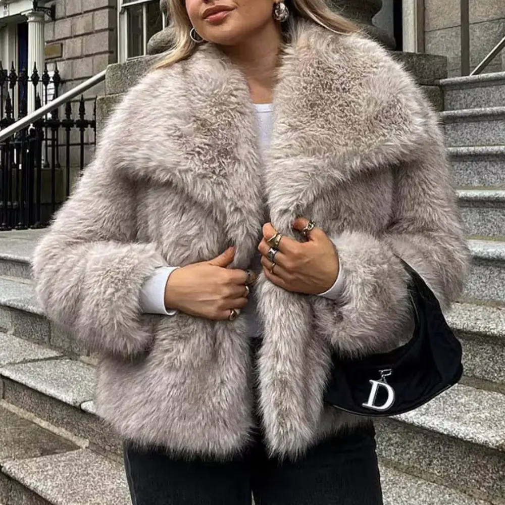 Chic Faux Fur Glam Jacket
