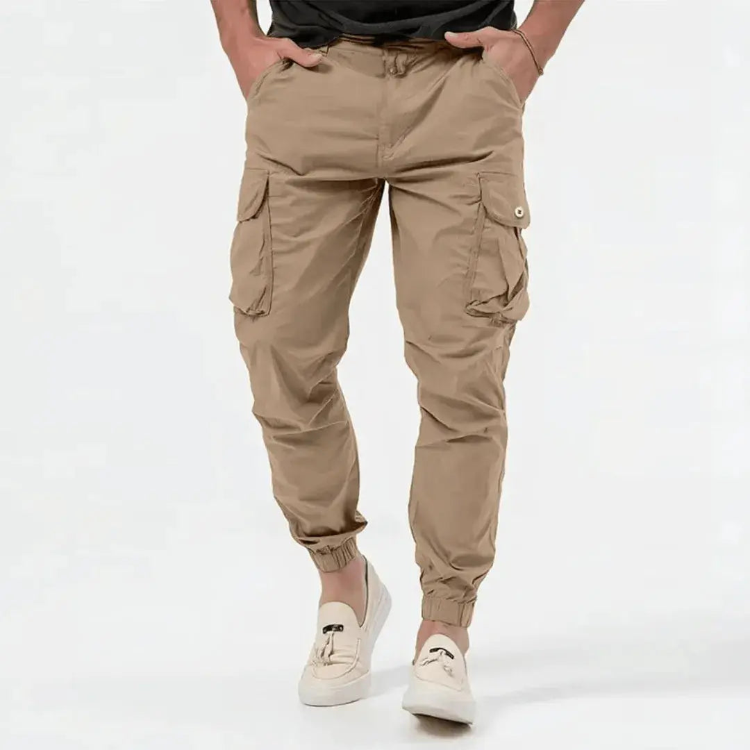 Urban Pulse Cargo Joggers - Stylish and Functional Beige