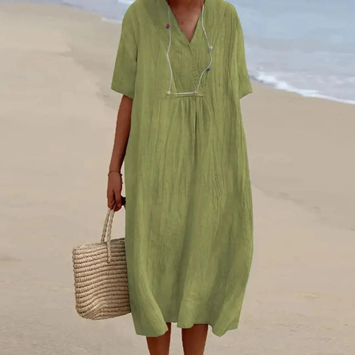 Women's V-Neck Summer Dress – Chic & Easy to Wear-MODAUTLET