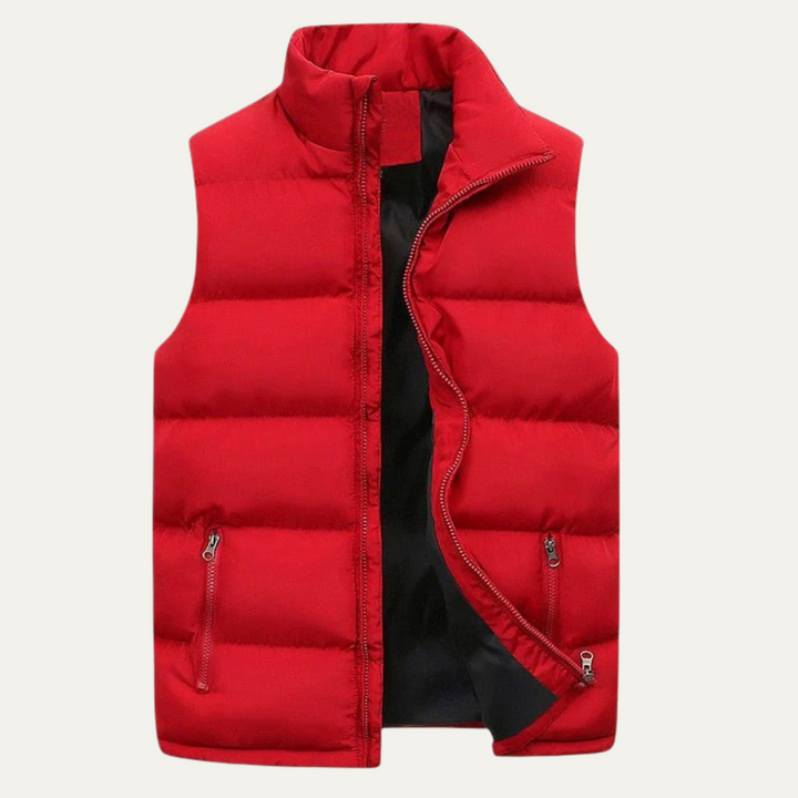 Colete masculino acolchoado, leve e quente, tipo puffer