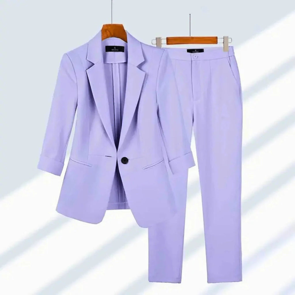 Valencia Classic Tailored Suit Set Purple