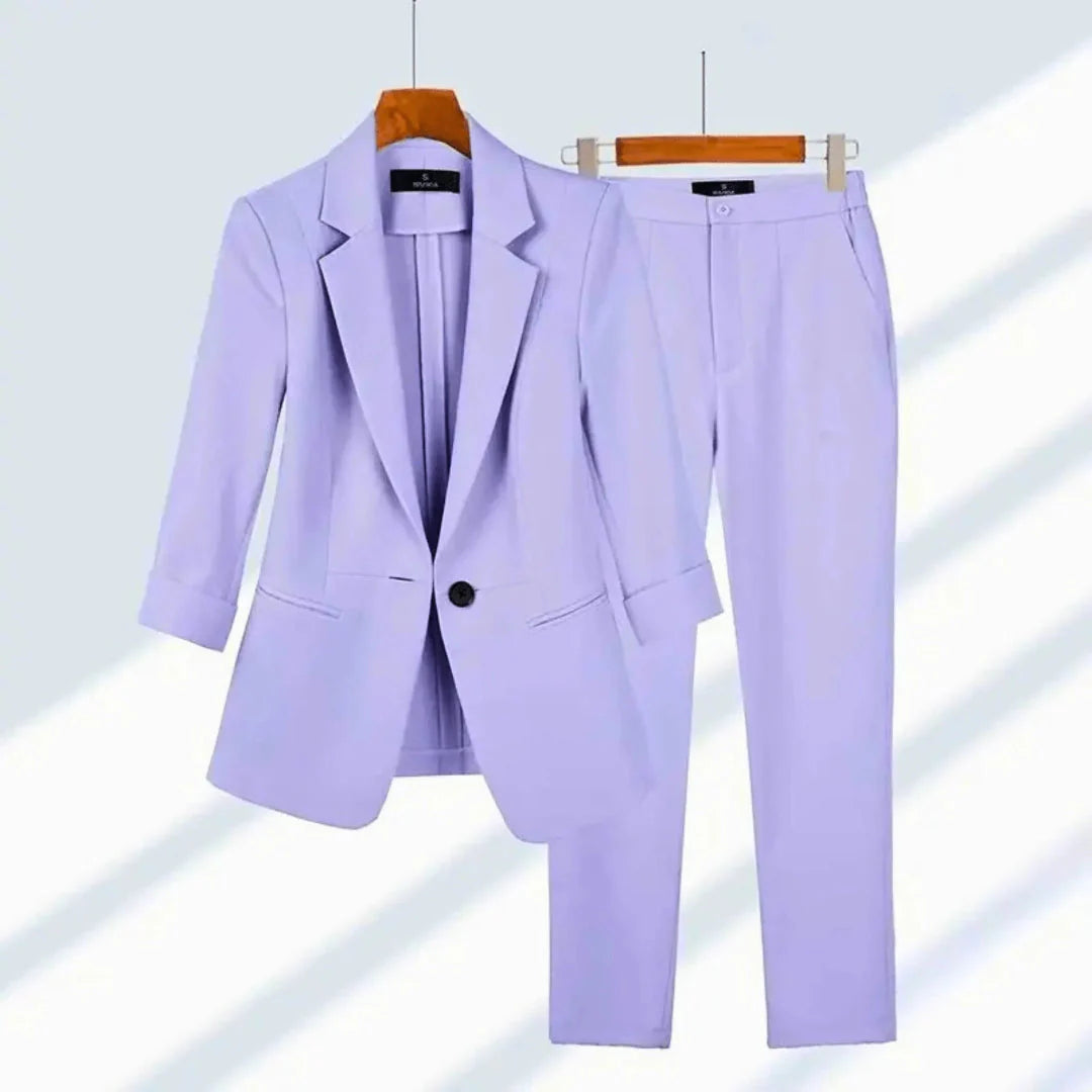 Valencia Classic Tailored Suit Set Purple