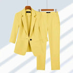 Valencia Classic Tailored Suit Set Yellow