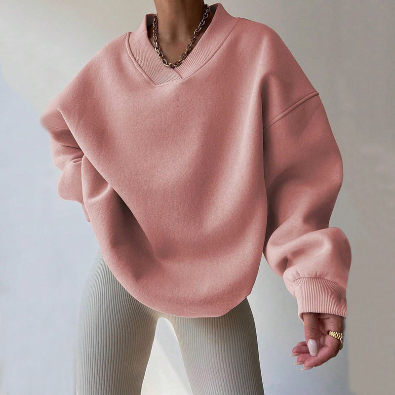 Women's Cozy Oversized Sweater Light Pink