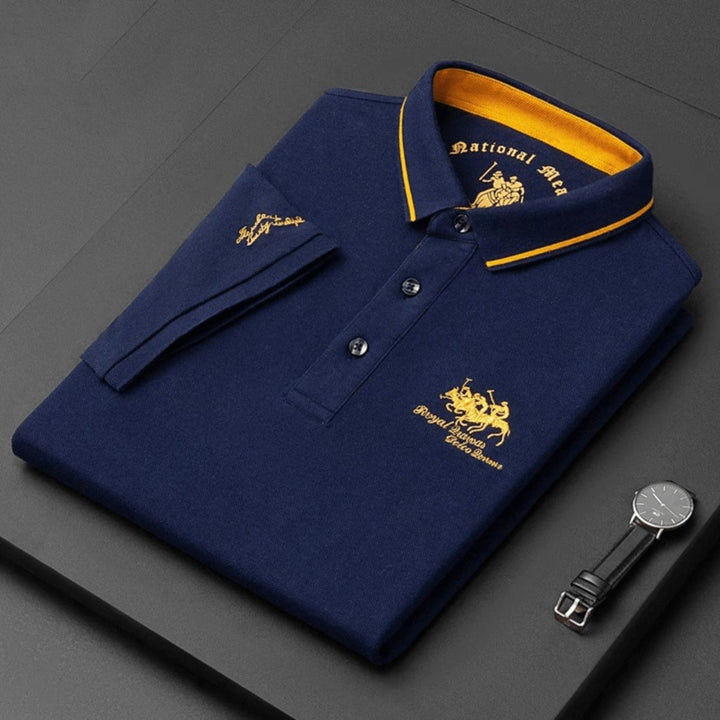 Men's Short Sleeve Polo Shirt for Business Casual Wear