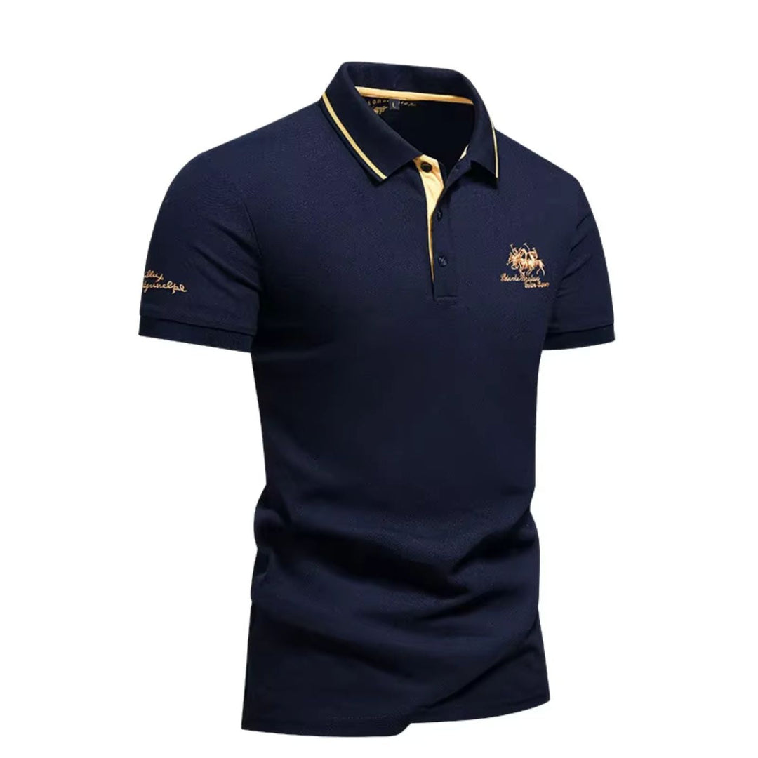 Men's Short Sleeve Polo Shirt for Business Casual Wear