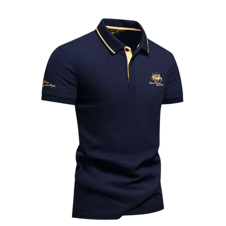 Men's Short Sleeve Polo Shirt for Business Casual Wear