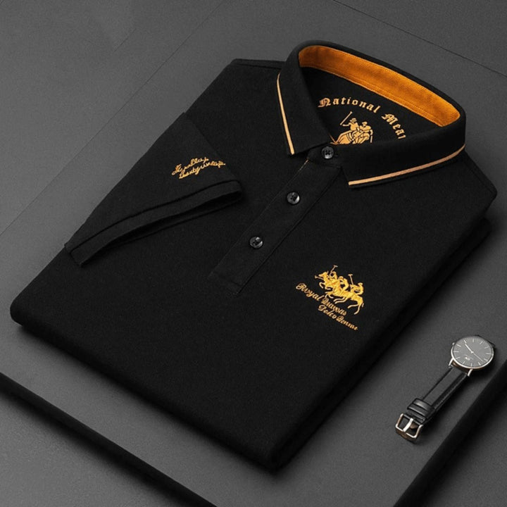 Men's Short Sleeve Polo Shirt for Business Casual Wear