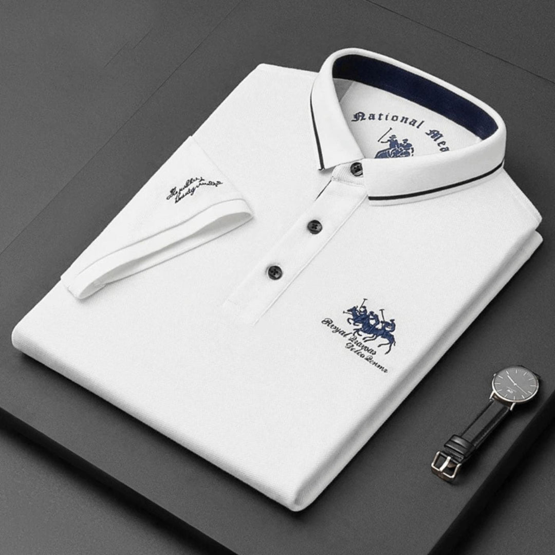 Men's Short Sleeve Polo Shirt for Business Casual Wear