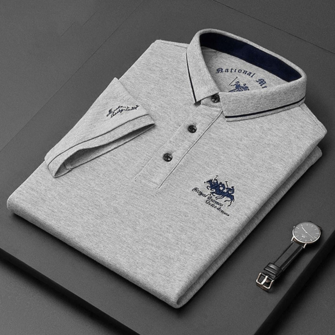 Men's Short Sleeve Polo Shirt for Business Casual Wear