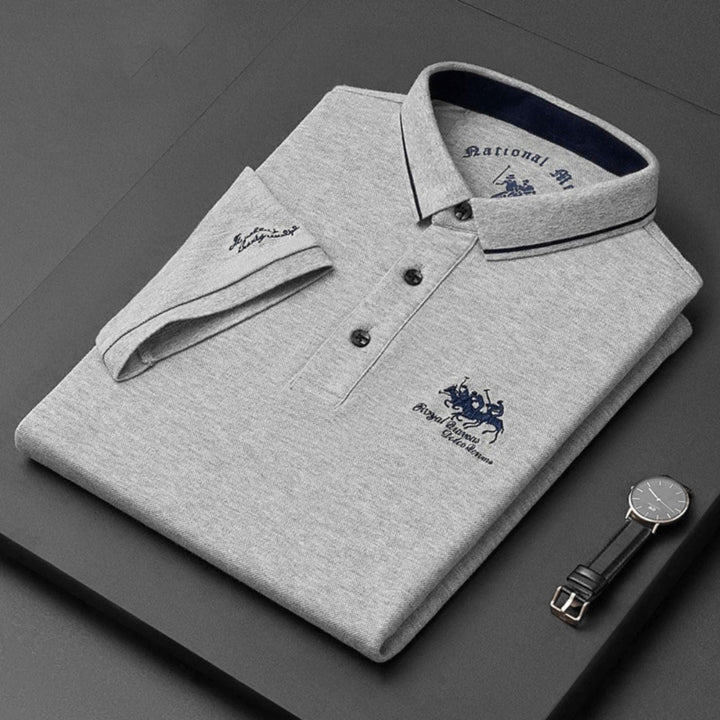 Men's Short Sleeve Polo Shirt for Business Casual Wear