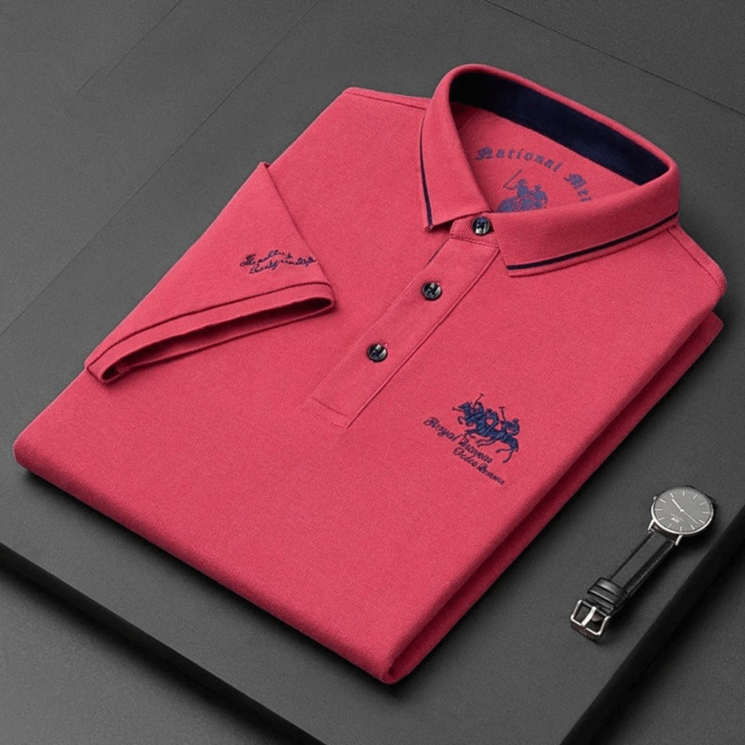 Men's Short Sleeve Polo Shirt for Business Casual Wear