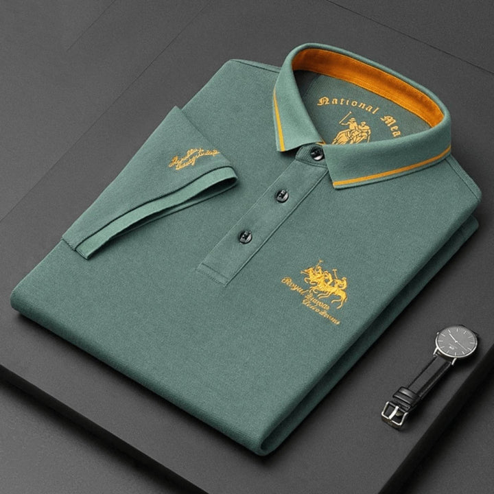Men's Short Sleeve Polo Shirt for Business Casual Wear