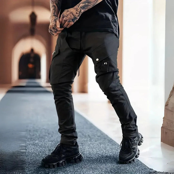 Skinny Zip Cargo Pants for Men-MODAUTLET