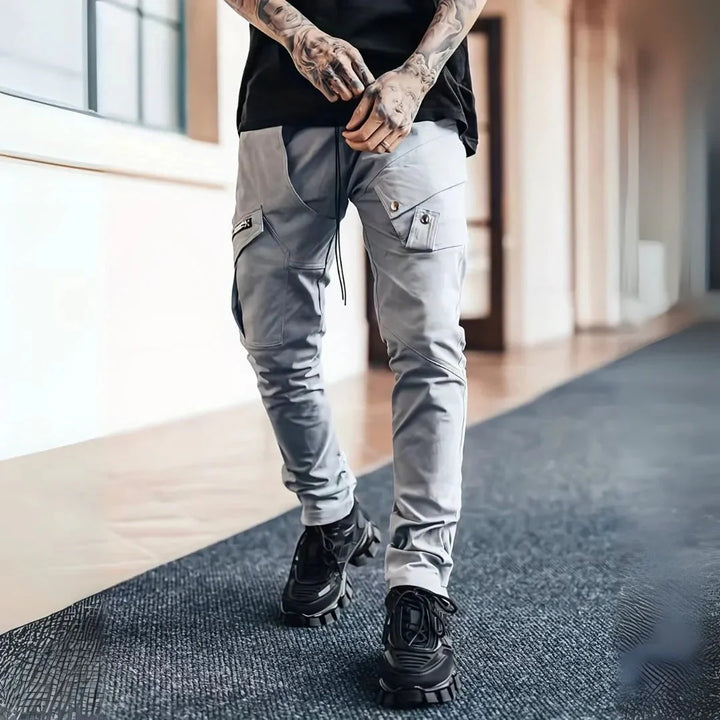 Skinny Zip Cargo Pants for Men-MODAUTLET