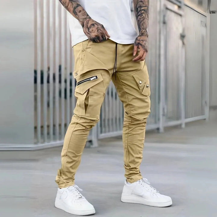 Skinny Zip Cargo Pants for Men-MODAUTLET