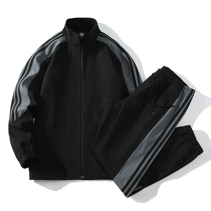 Colorblock Tracksuit Set Two Piece Breathable Lightweight-MODAUTLET