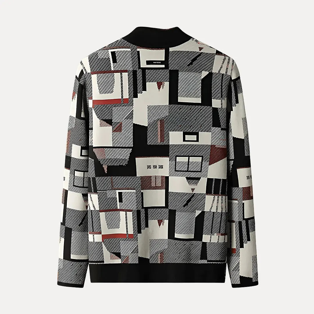 Varese Patchwork Knit Cardigan - Stylish & Cozy Layering Piece