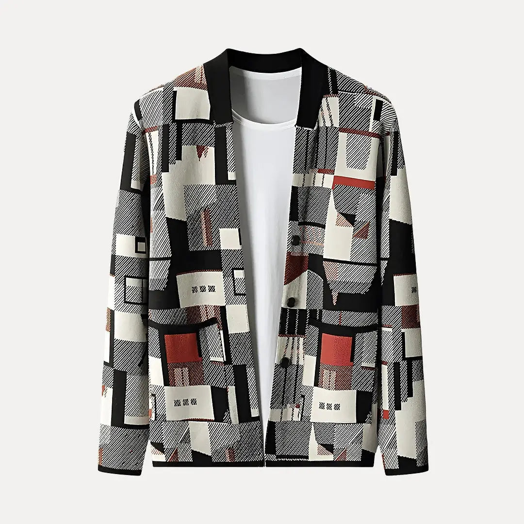 Varese Patchwork Knit Cardigan - Stylish & Cozy Layering Piece XXL