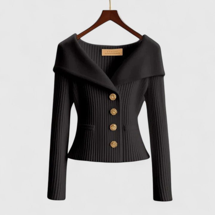 Vibrant Knit Cardigan for Stylish Comfort Black