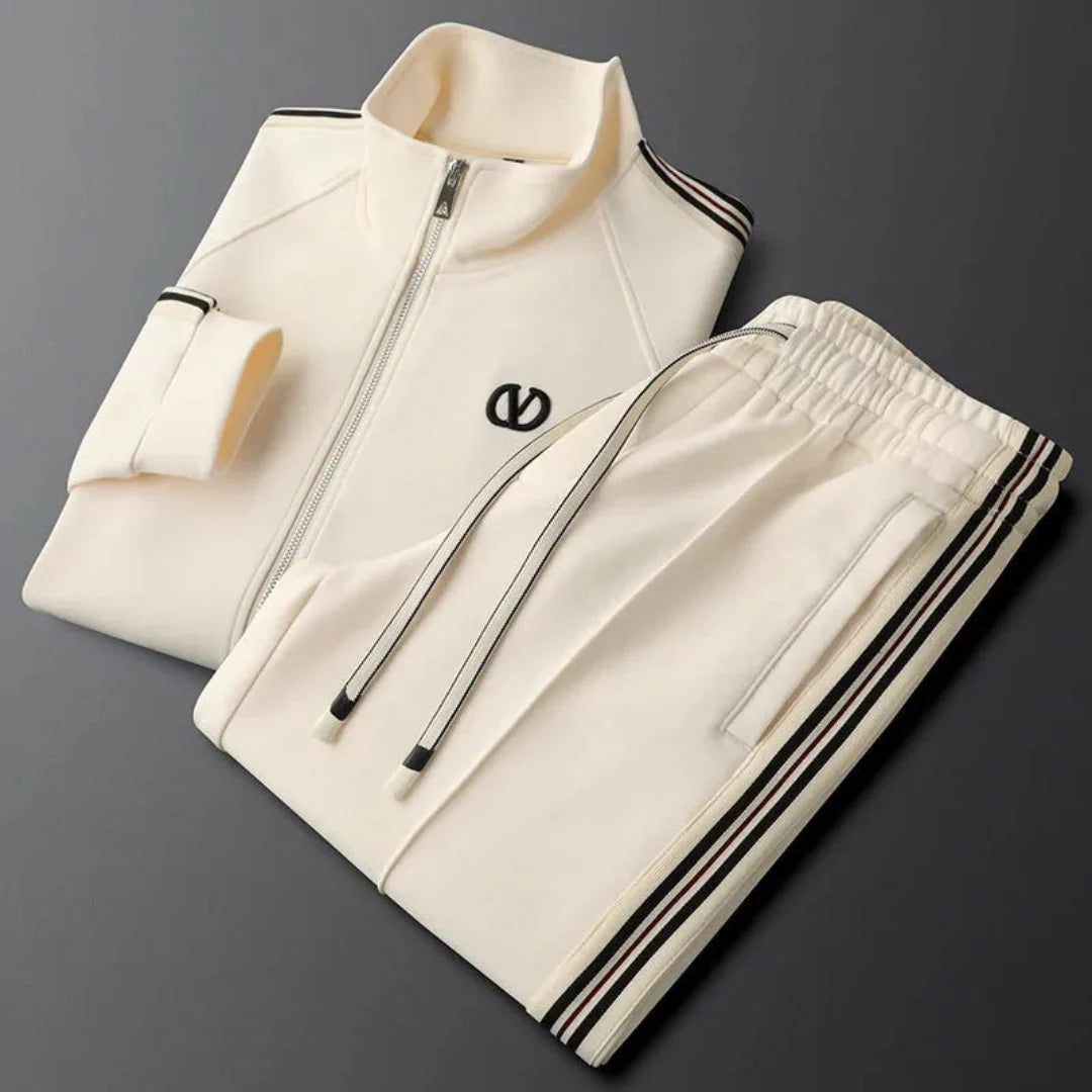 Full-Zip Tracksuit for Ultimate Comfort Cream