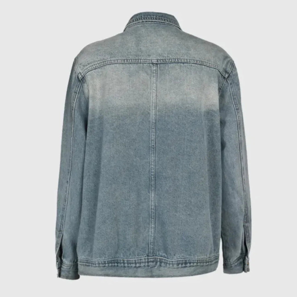 Asymmetrical Denim Jacket for a Trendy Look
