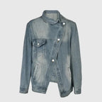 Asymmetrical Denim Jacket for a Trendy Look