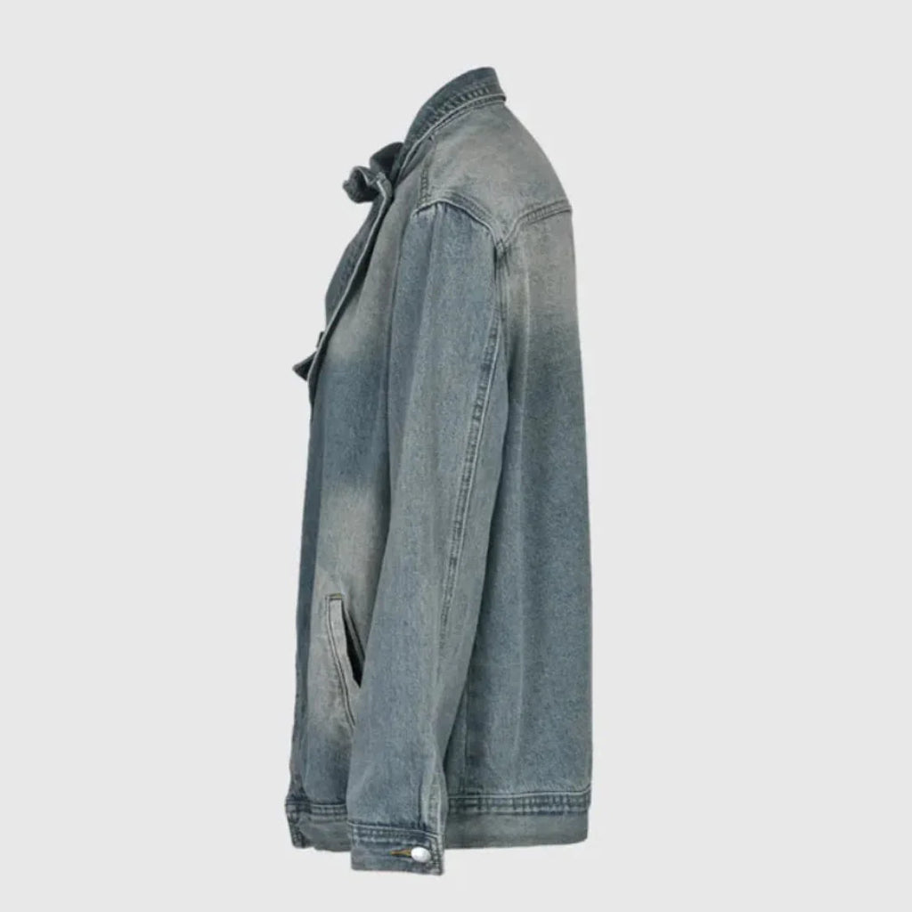 Asymmetrical Denim Jacket for a Trendy Look