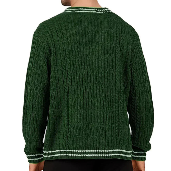 V-Neck Knit Jumper for Men-MODAUTLET