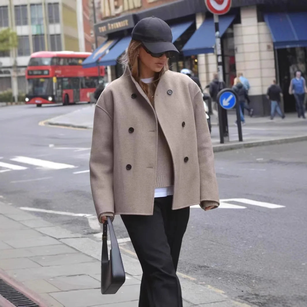 Vintage Brown Woolen Jacket for Timeless Style