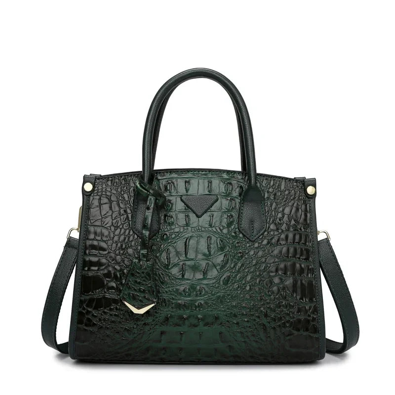 Vintage Crocodile Leather Shoulder Bag For Women Premium-MODAUTLET