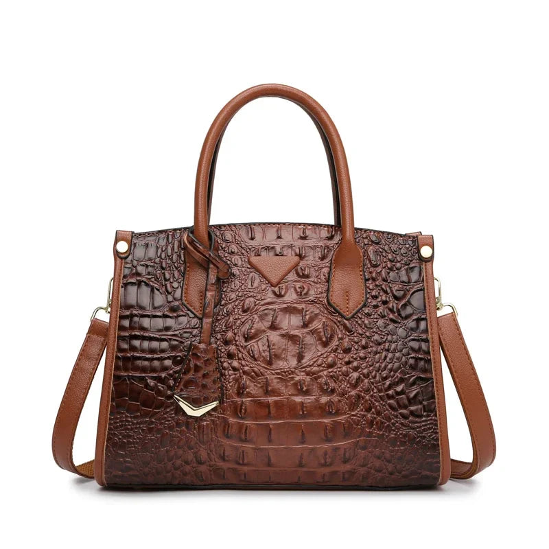 Vintage Crocodile Leather Shoulder Bag For Women Premium-MODAUTLET