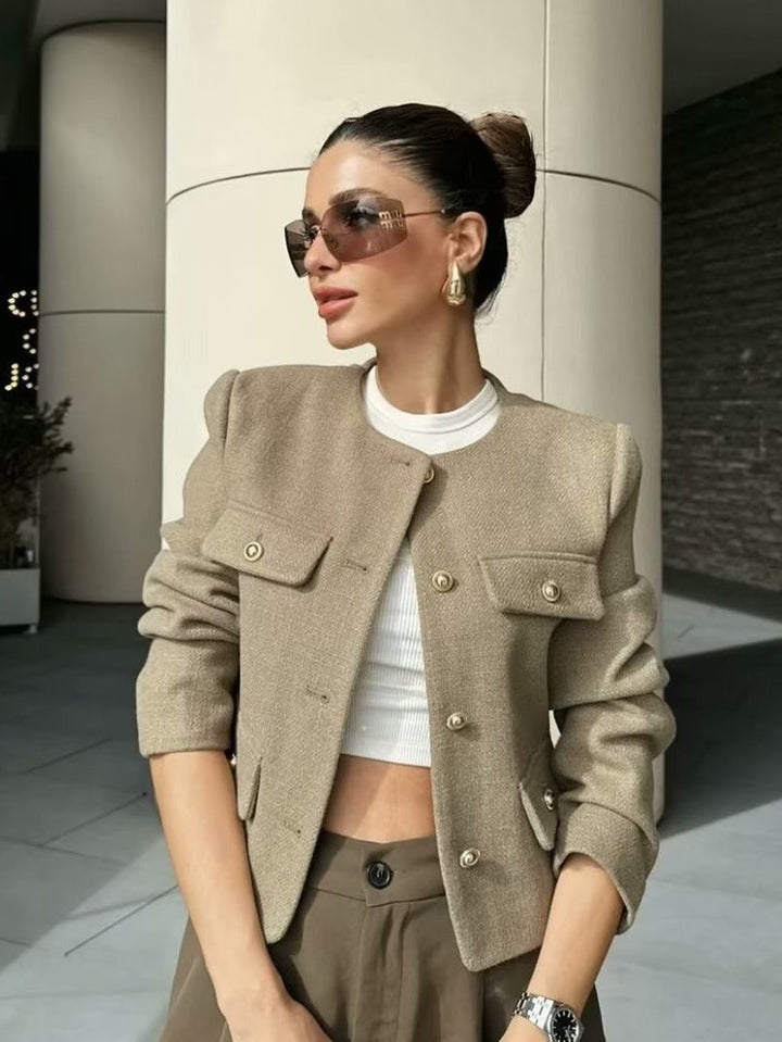 Vintage Cropped Jacket - Retro Style