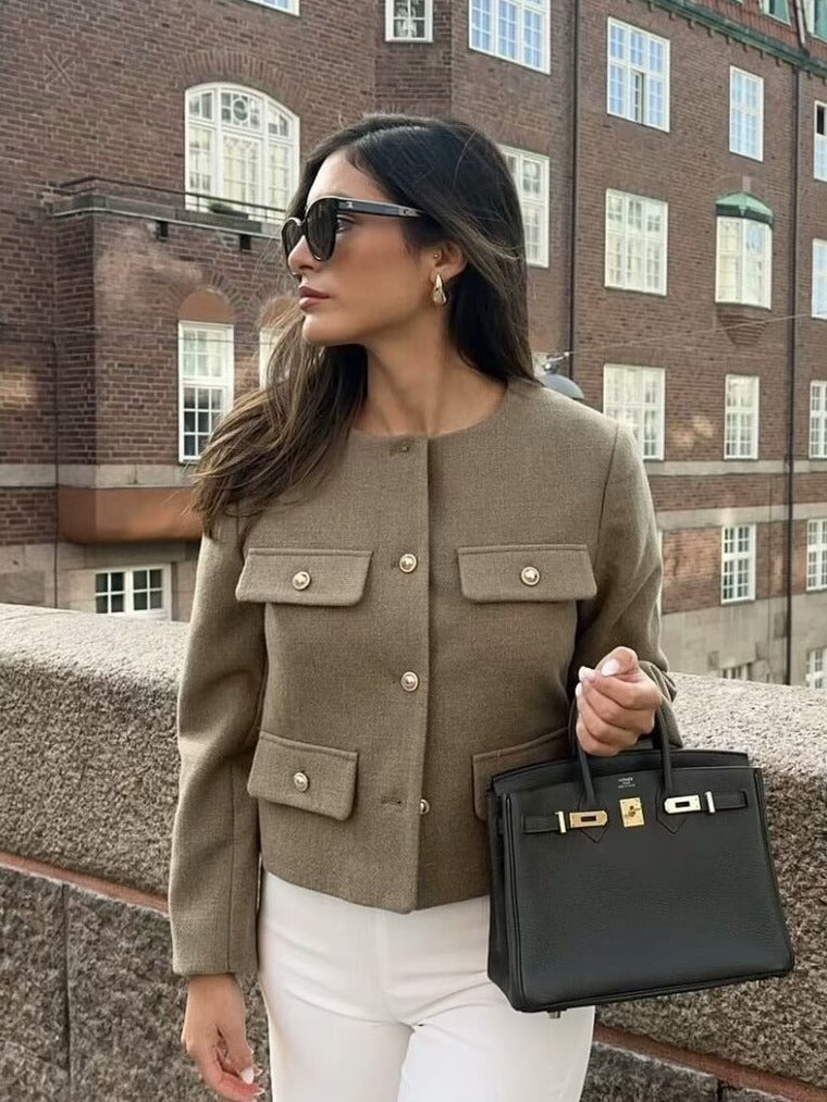 Vintage Cropped Jacket - Retro Style