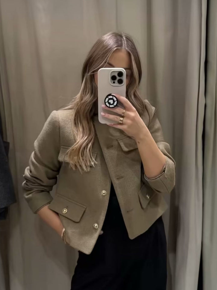 Vintage Cropped Jacket - Retro Style