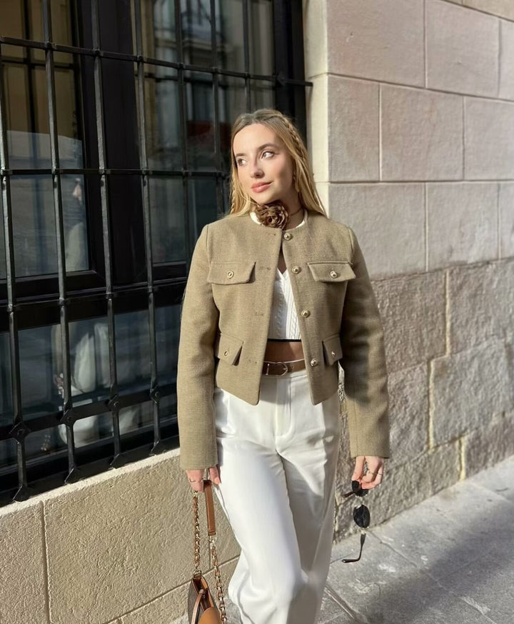 Vintage Cropped Jacket - Retro Style