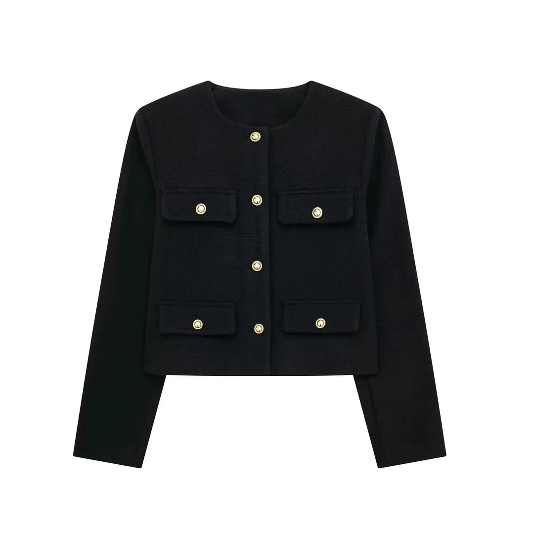 Vintage Cropped Jacket - Retro Style