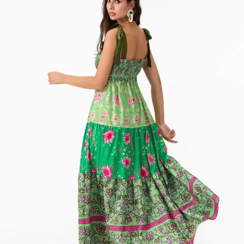 Women's Vintage Maxi Dress-MODAUTLET
