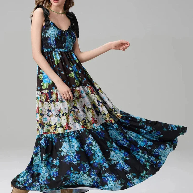 Women's Vintage Maxi Dress-MODAUTLET