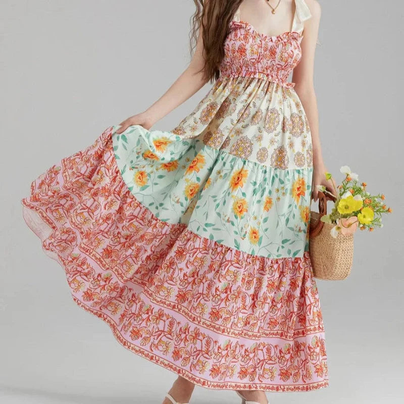 Women's Vintage Maxi Dress-MODAUTLET