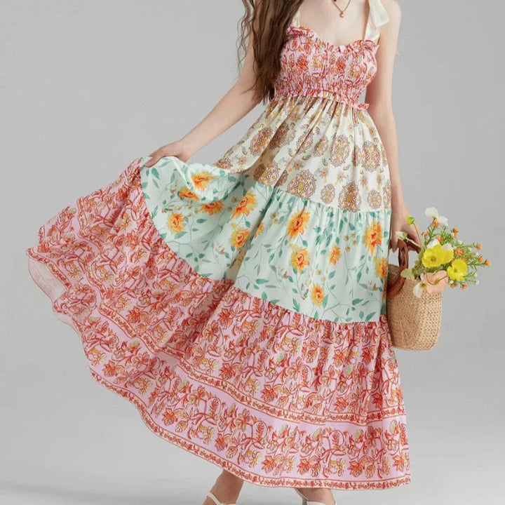 Women's Vintage Maxi Dress-MODAUTLET