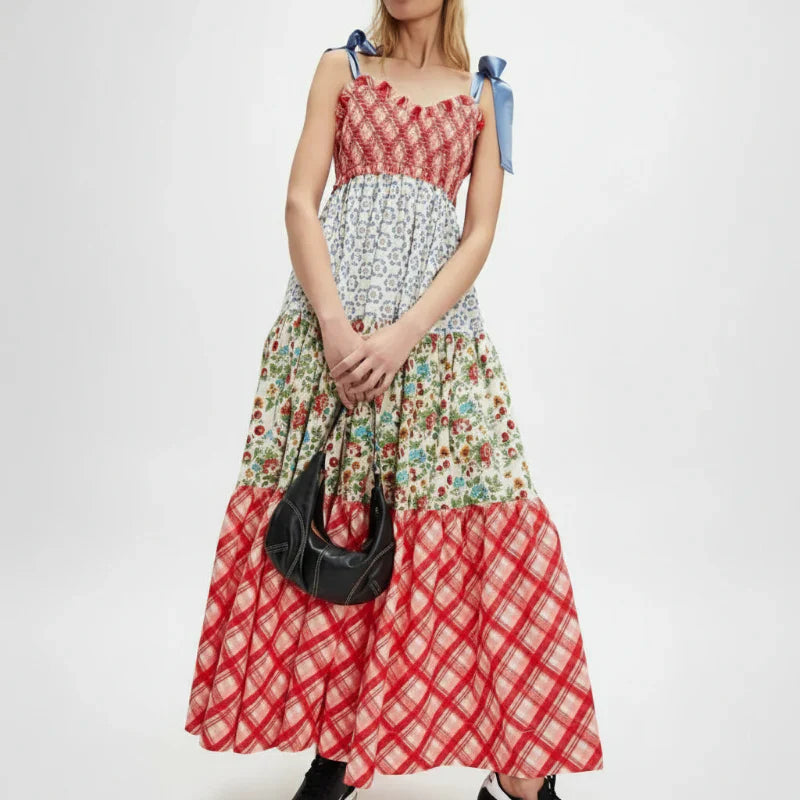 Vestido Maxi Vintage Boho para Mulher