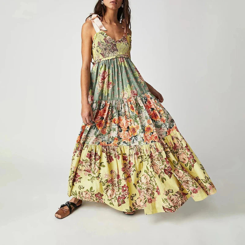 Women's Vintage Maxi Dress-MODAUTLET