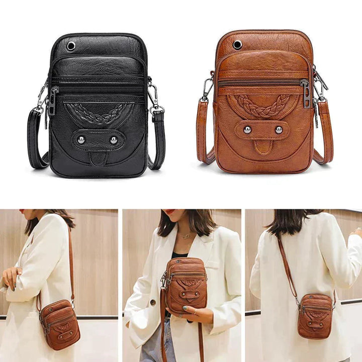 Vallana | Vintage Leather Crossbody Bag-MODAUTLET