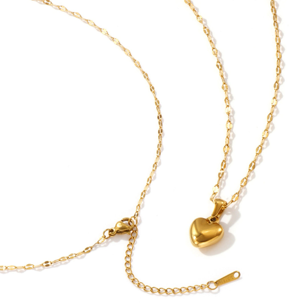 Elegant Heart-Shaped Pendant Necklace-MODAUTLET
