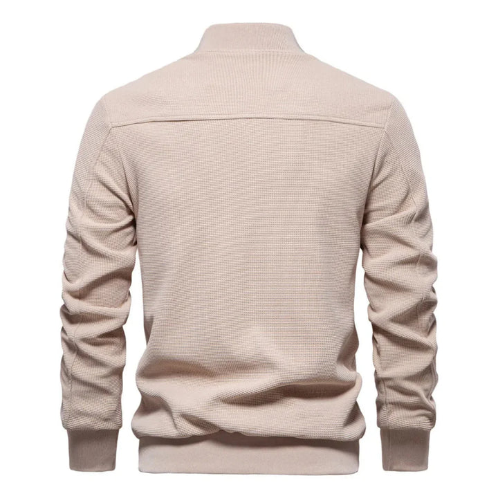 Waffle-Knit Zip Jacket for Ultimate Comfort