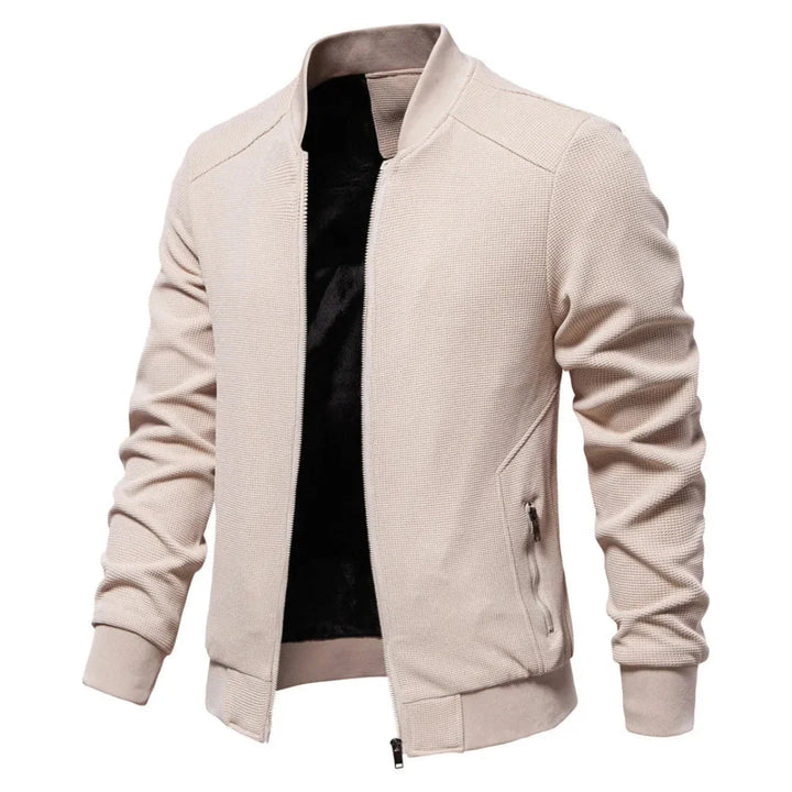 Waffle-Knit Zip Jacket for Ultimate Comfort