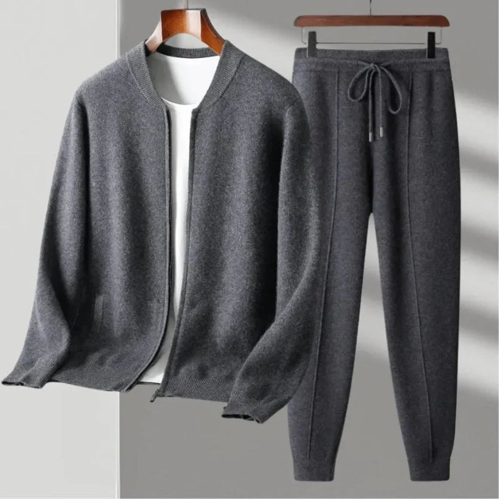 Merino Wool Matching Set Dark Gray